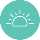 Warm Up icon with green background and white stroke